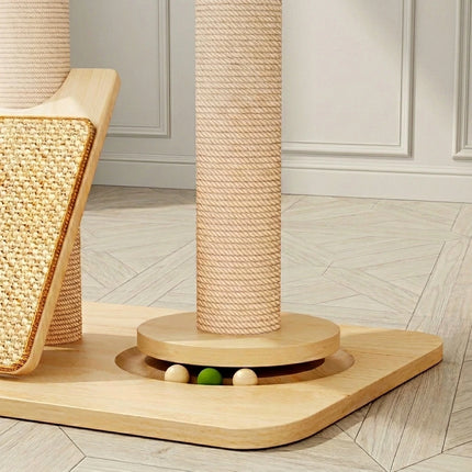 Leo Wood Cat Tree Scratcher
