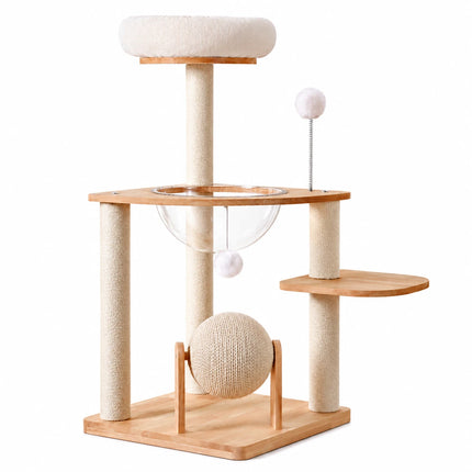 Henry Solid Wood Cat Tree Tower