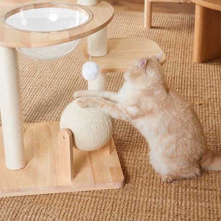 Henry Solid Wood Cat Tree Tower