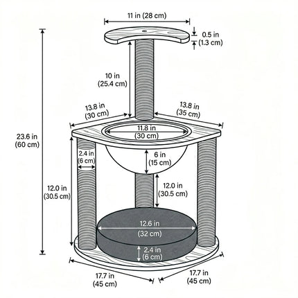 Luna Capsule Cat Tree Tower