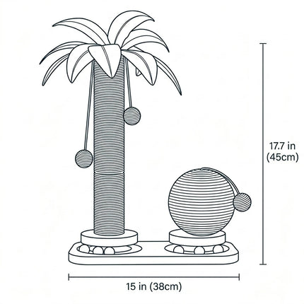 Charlie Coconut Cat Tree Scratcher
